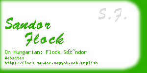 sandor flock business card